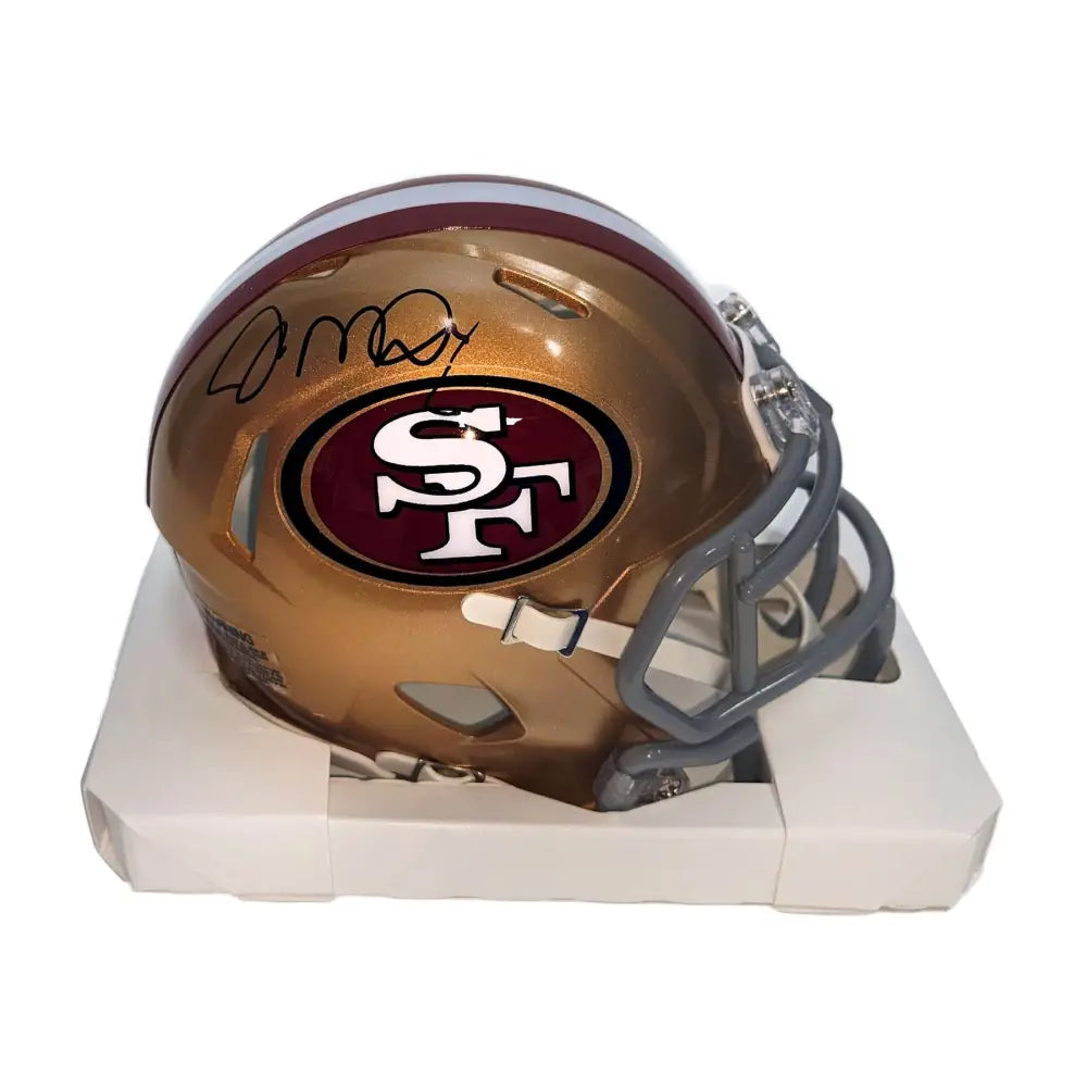 Joe Montana Autographed 49ers Speed Mini Helmet - BAS - Football Memorabilia