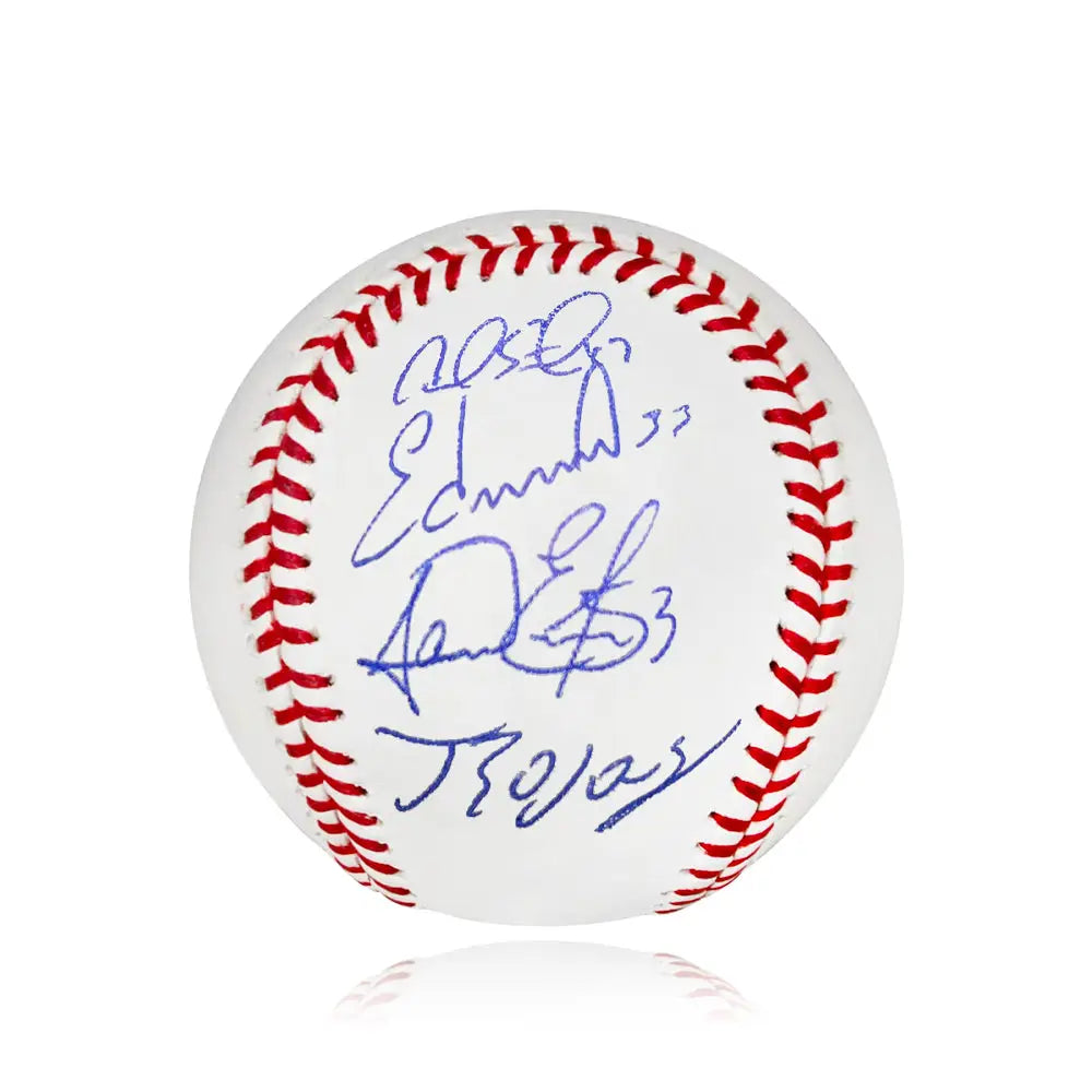 Johan Rojas Carlos Estevez Edmundo Sosa Cal Stevenson Philadelphia Phillies Autographed Baseball - Baseball Memorabilia