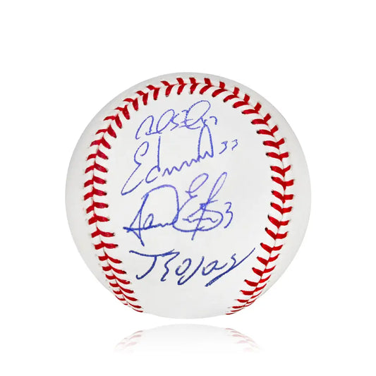 Johan Rojas Carlos Estevez Edmundo Sosa Cal Stevenson Philadelphia Phillies Autographed Baseball - Baseball Memorabilia