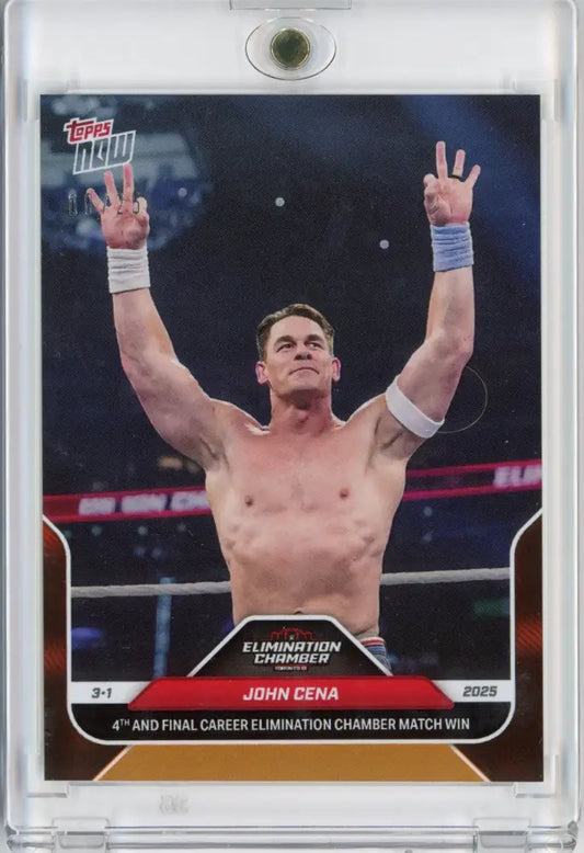 John Cena 2025 Topps Now Orange /25 – Final Elimination Chamber Win - WWE