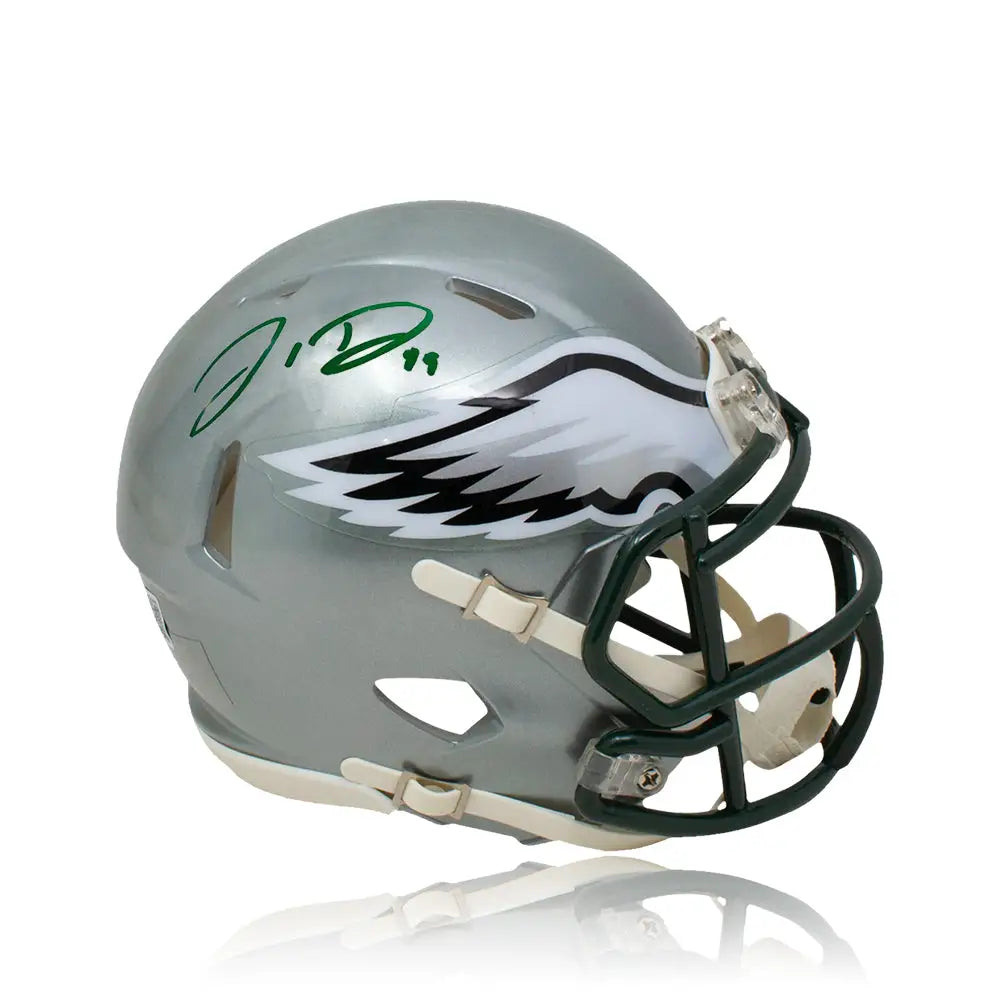 Jordan Davis Philadelphia Eagles Autographed Football Flash Mini-Helmet - Football Memorabilia