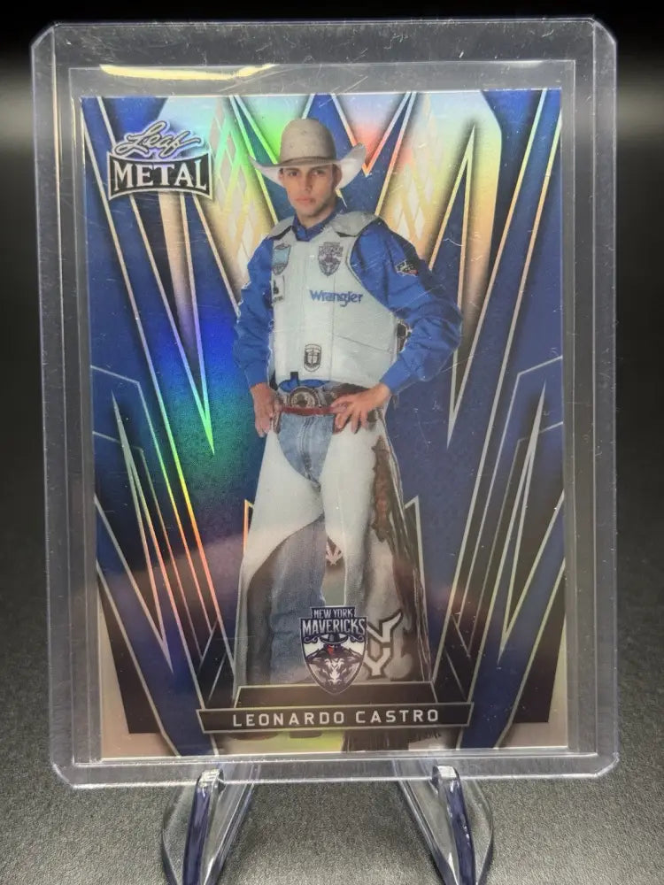 Leonardo Castro 2024 Leaf Metal PBR Rookie Card #46 Blue Parallel 15/75