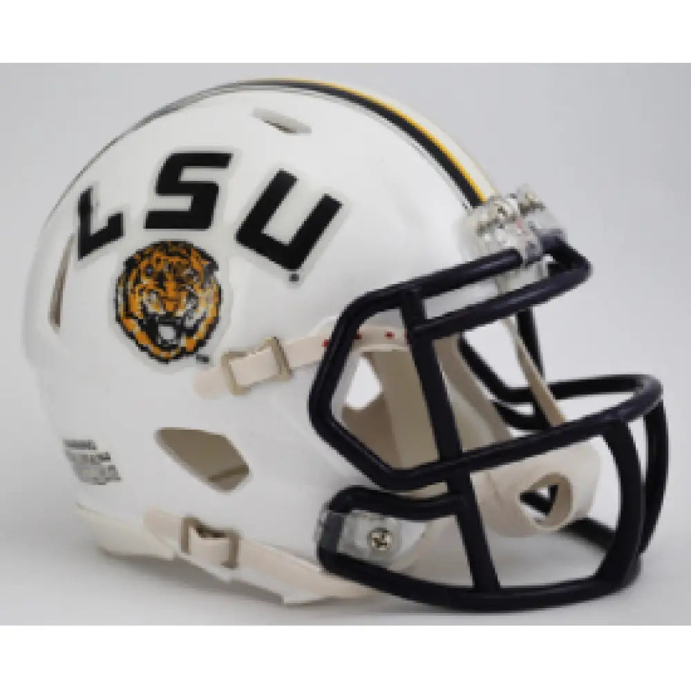 LSU Tigers NCAA Mini Speed Football Helmet White- NCAA - Helmets