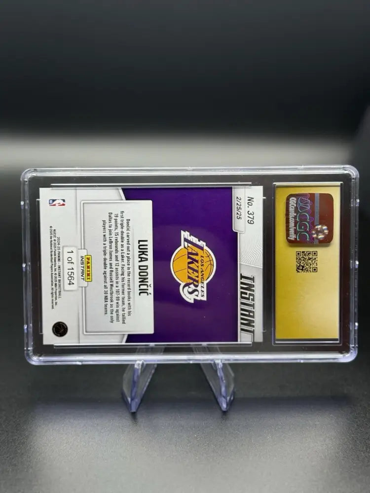 Luka Doncic 2024-25 Panini Instant #379 1st LA  Triple Double (CGC Pristine 10) 