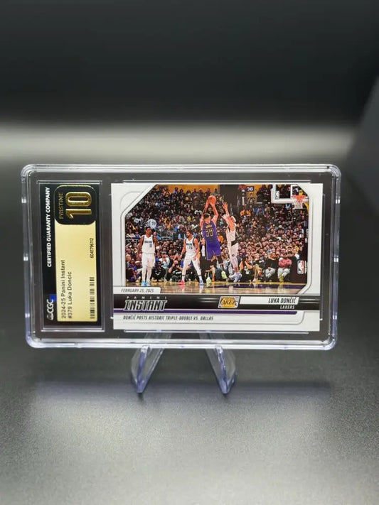 Luka Doncic 2024-25 Panini Instant #379 1st LA  Triple Double (CGC Pristine 10) 