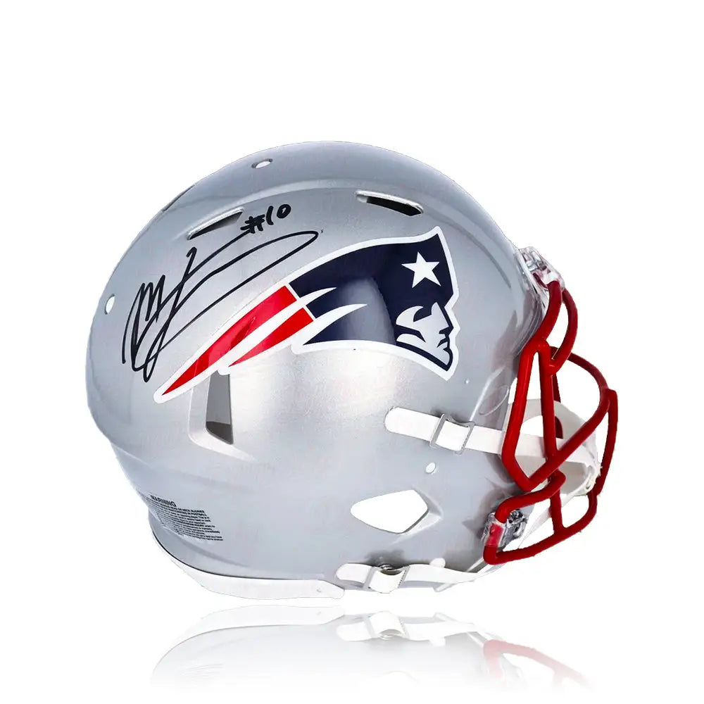 Mac Jones New England Patriots Autographed Football Helmet - Football Memorabilia
