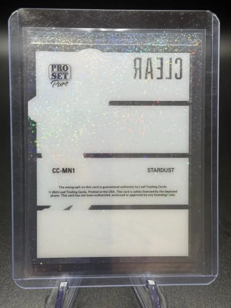 Malik Nabers 2024 Leaf Pro Set Pure Clear Choice Stardust Auto 5/6 Giants