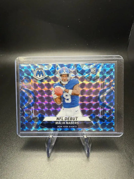 Malik Nabers 2024 Mosaic NFL Debut Rookie RC Prizm Refractor Giants
