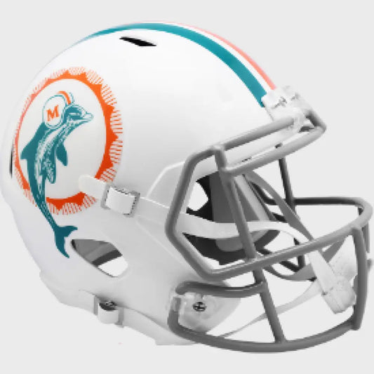 Miami Dolphins Full Size 1972 Speed Replica Throwback Helmet - NFL - Helmets