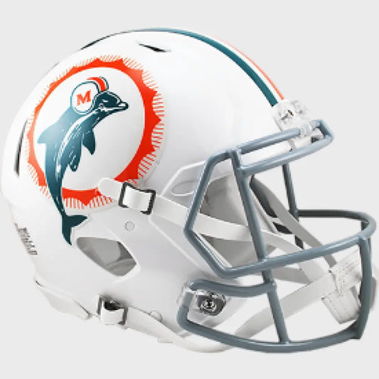 Miami Dolphins Full Size Authentic Speed Football Helmet Tribute - NFL - Helmets
