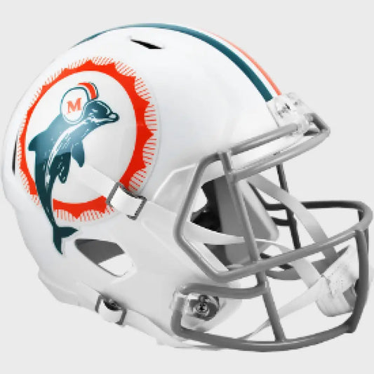 Miami Dolphins Full Size Speed Replica Football Helmet Tribute - NFL - Helmets
