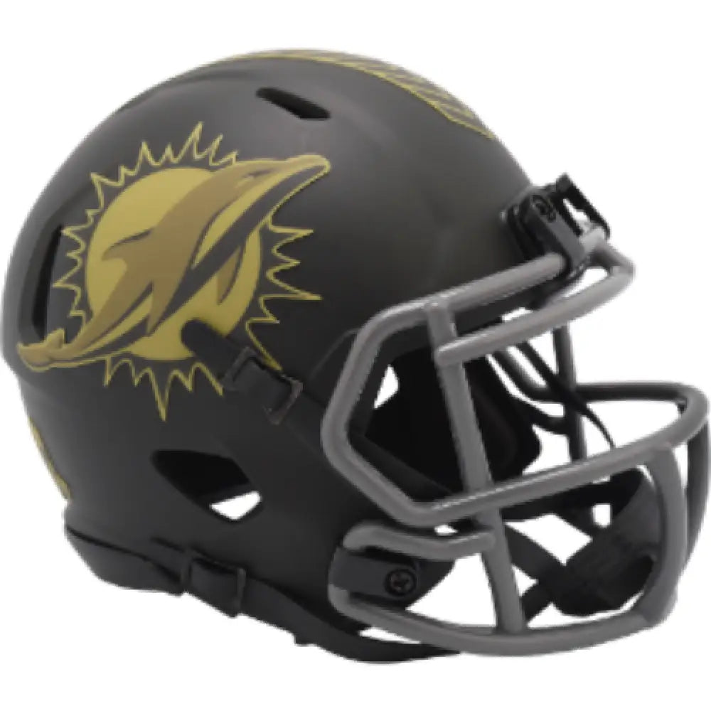 Miami Dolphins SALUTE TO SERVICE 4 Mini Speed Football Helmet NFL - Helmets