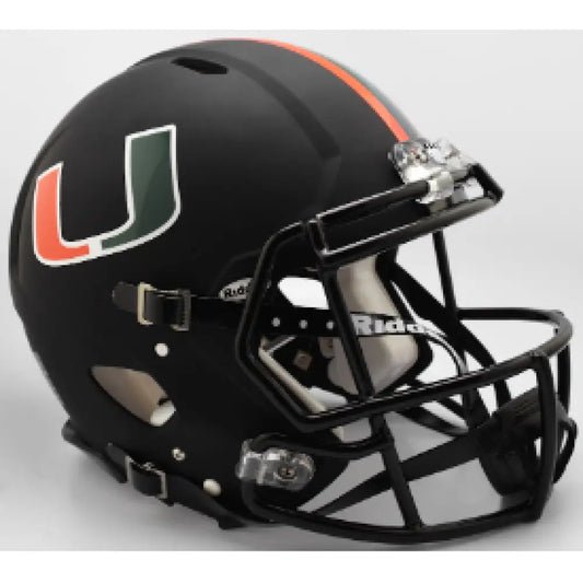 Miami Hurricanes Full Size Authentic Speed Football Helmet Nights Alt- NCAA - Helmets