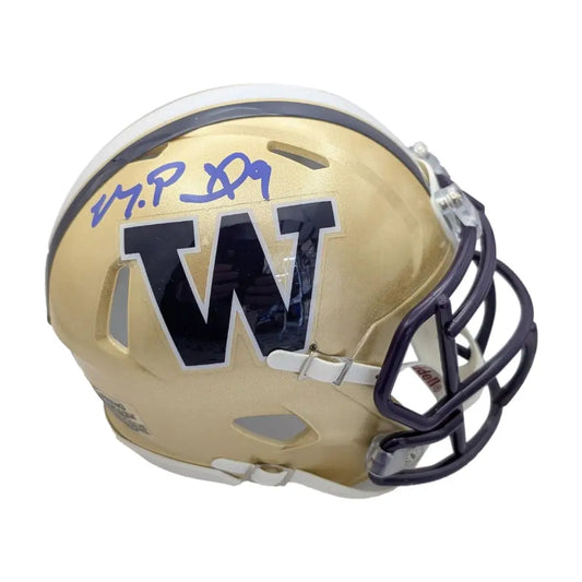 Michael Penix Jr. Autographed Washington Huskies Riddell Speed Mini Helmet - Football Memorabilia
