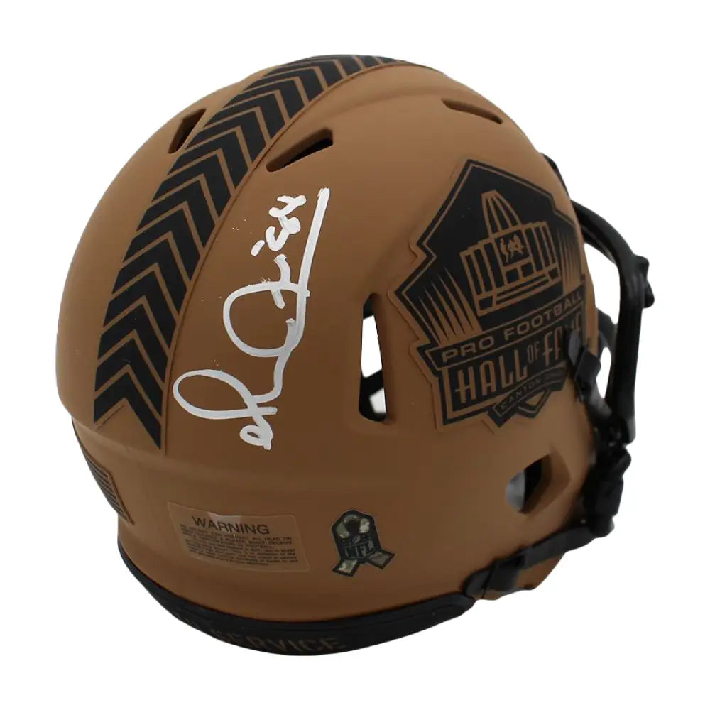 Michael ’Playmaker’ Irvin Autographed Hall Of Fame Salute To Service Mini Helmet - Football Memorabilia