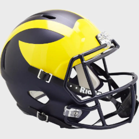 Michigan Wolverines Full Size Speed Replica Football Helmet Matte - NCAA - Helmets