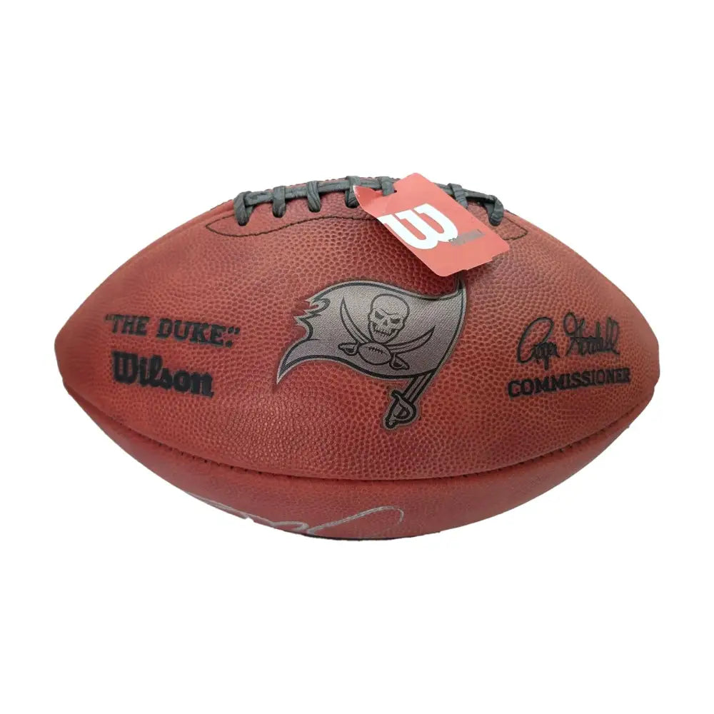 Mike Alstott Autographed Wilson Duke Metallic Tampa Bay Buccaneers Football - Football Memorabilia