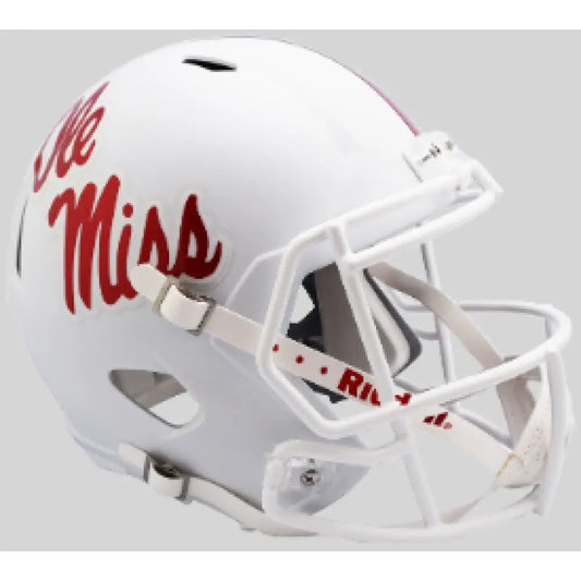 Mississippi (Ole Miss) Rebels Full Size Speed Replica Football Helmet Gloss White - NCAA - Helmets