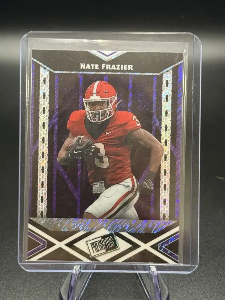 Nate Frazier 2024 Press Pass Purple Prizm #PPB-207 Rookie /8 Georgia Commit