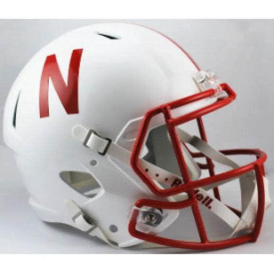 Nebraska Cornhuskers White Full Size Speed Replica Football Helmet- NCAA - Helmets