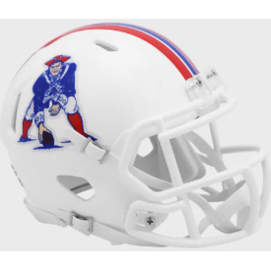 New England Patriots 1982 to 1989 Riddell Mini Speed Throwback Helmet - NFL - Helmets