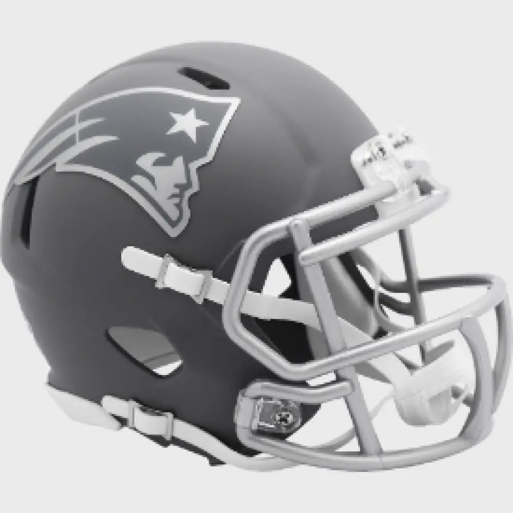 New England Patriots NFL Mini Speed Football Helmet SLATE NFL - Helmets