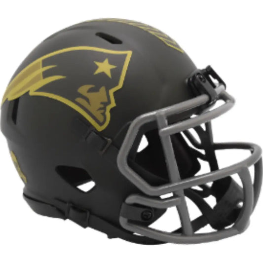 New England Patriots SALUTE TO SERVICE 4 Mini Speed Football Helmet NFL - Helmets