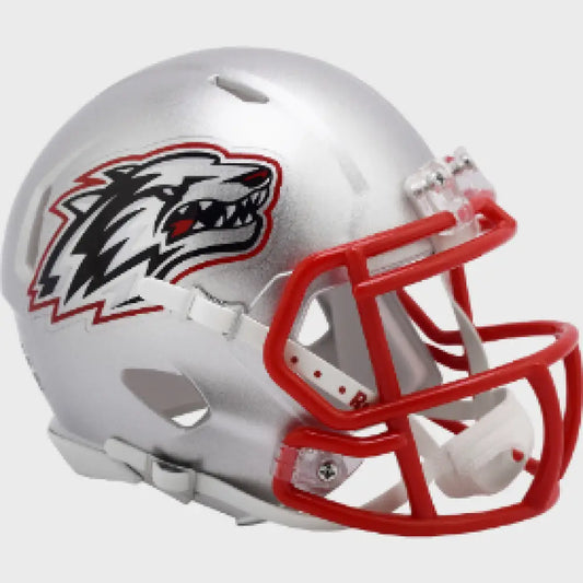 New Mexico Lobos NCAA Mini Speed Football Helmet Silver- NCAA - Helmets