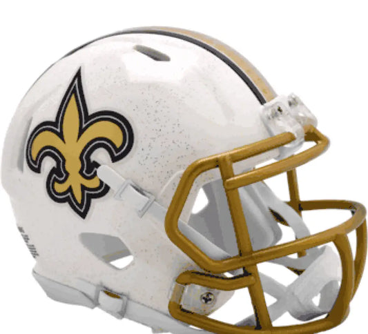 New Orleans Saints NFL Mini Speed Football Helmet 2025 Alternate On-Field - Helmets