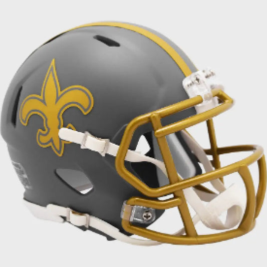 New Orleans Saints NFL Mini Speed Football Helmet SLATE NFL - Helmets