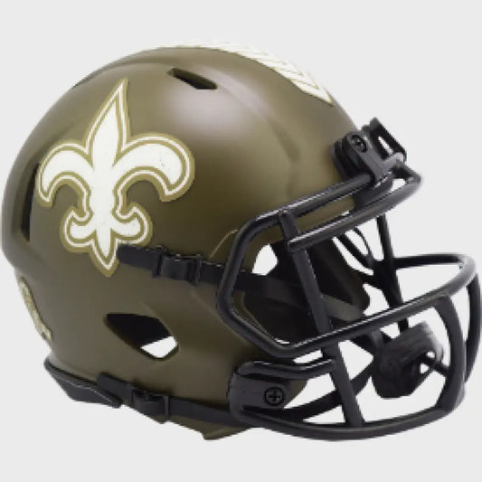 New Orleans Saints SALUTE TO SERVICE Mini Speed Football Helmet - NFL - Helmets