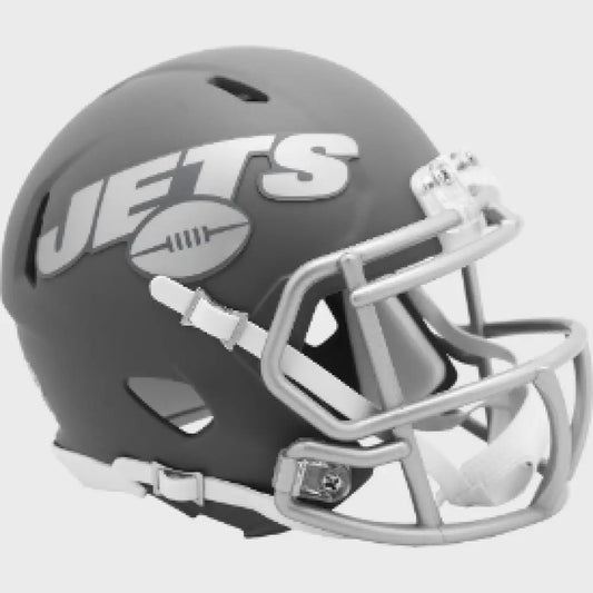 New York Jets NFL Mini Speed Football Helmet SLATE - Helmets