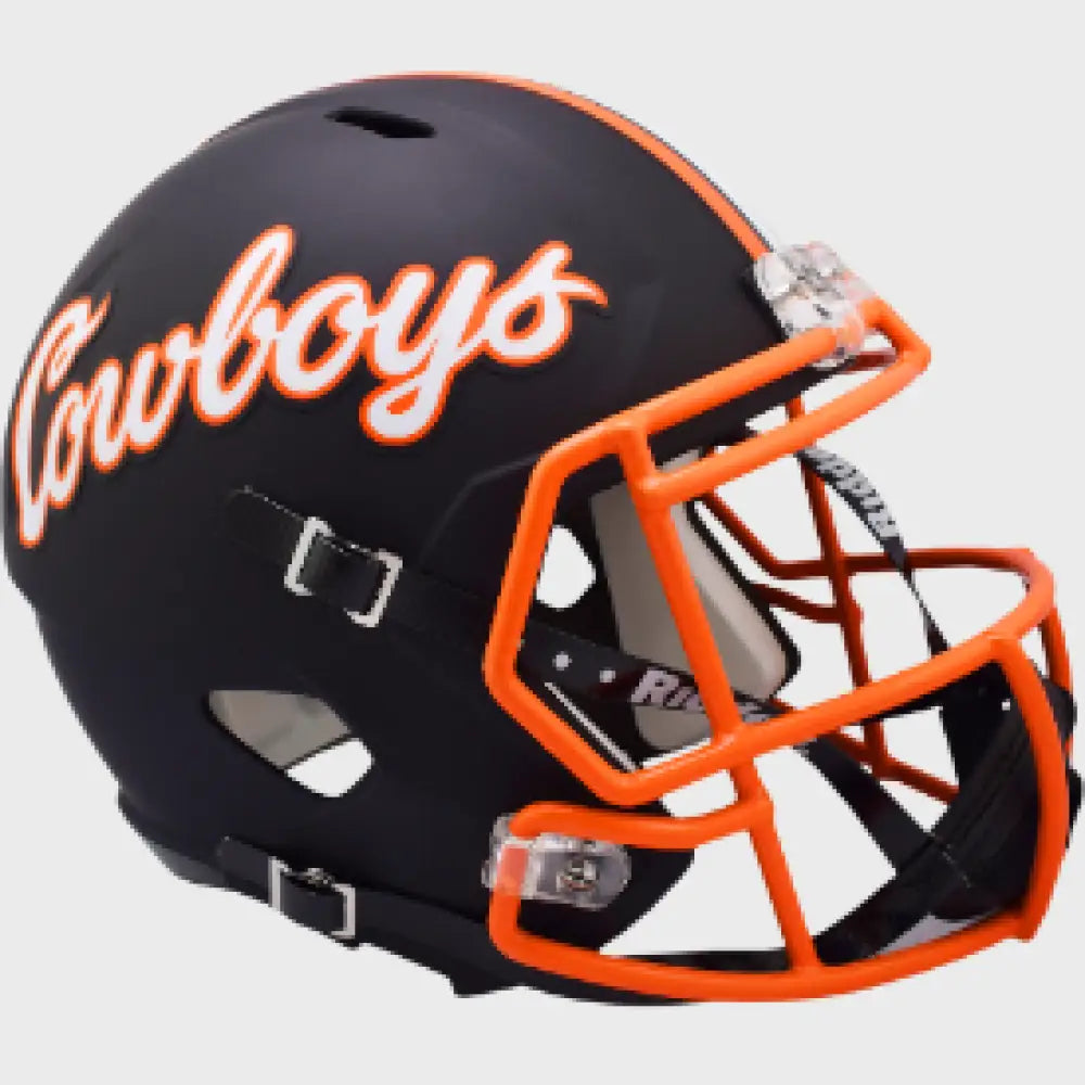 Oklahoma State Cowboys Full Size Speed Replica Football Helmet Matte Black- NCAA - Helmets