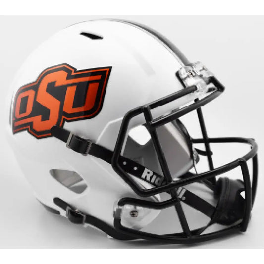 Oklahoma State Cowboys Full Size Speed Replica Football Helmet White - NCAA - Helmets