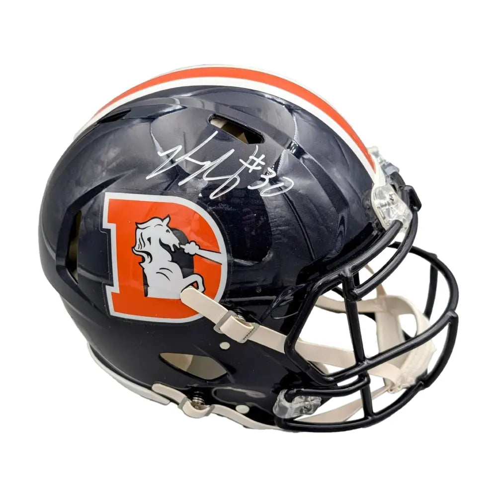 Phillip Lindsay Autographed Color Rush Full Size Authentic Helmet - Football Memorabilia
