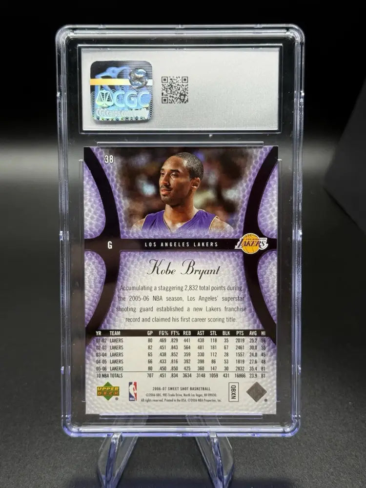 PSA 10 GEM MINT 2006 UPPER DECK KOBE BRYANT #38 LAKERS UD SWEET SHOT 23019 B153