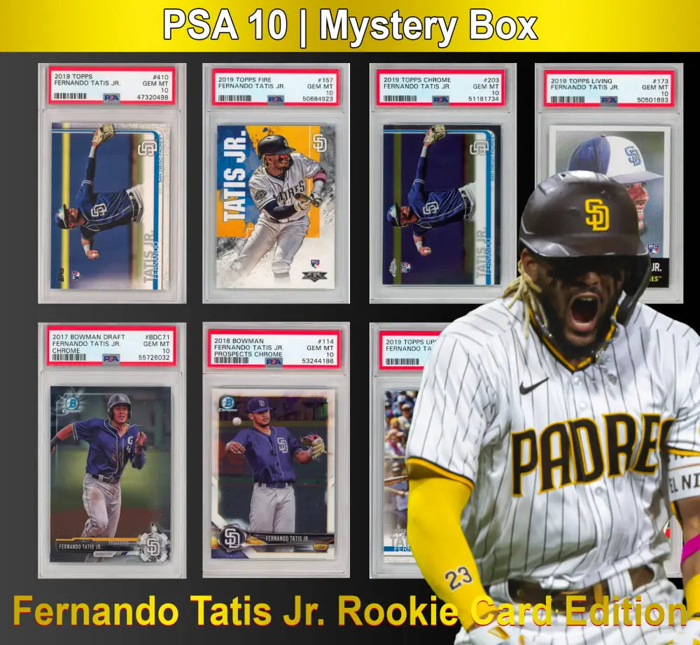 PSA 10 Graded Rookie Baseball Card Mystery Box - Fernando Tatis Jr - Baseball Mystery Boxes – Sealed Packs Cards &