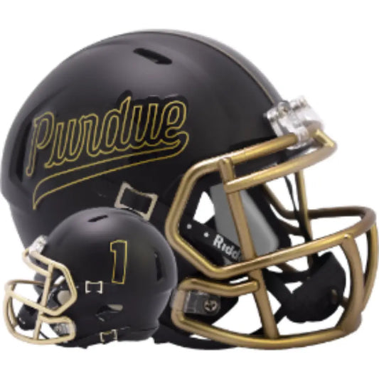 Purdue Boilermakers NCAA Mini Chrome Speed Football Helmet Script NCAA - Helmets