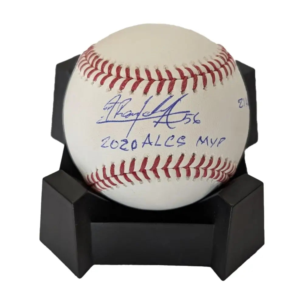 Randy Arozarena Autographed Rawlings MLB World Series 2020 Baseball w/ Inscription - BAS - Baseball Memorabilia