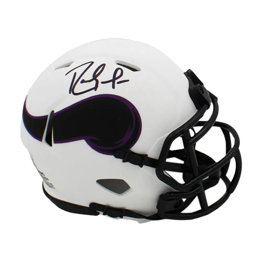 Randy Moss Autographed Vikings Lunar Mini Helmet - Beckett Auth - Football Memorabilia