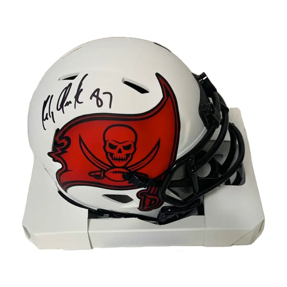 Rob Gronkowski Autographed Hand Signed Tampa Bay Bucs Riddell Lunar Speed Mini Football Helmet - PSA/DNA - Football