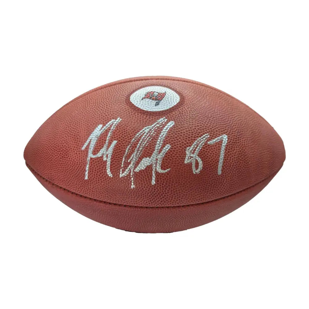 Rob Gronkowski Autographed Tampa Bay Buccaneers Wilson Duke Official NFL Logo Football - Football Memorabilia