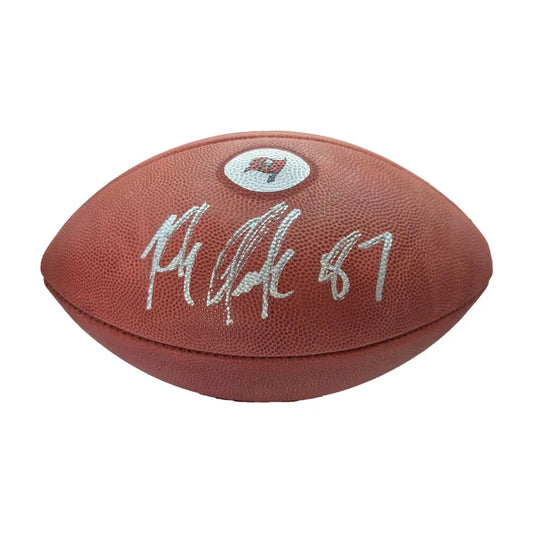 Rob Gronkowski Autographed Tampa Bay Buccaneers Wilson Duke Official NFL Logo Football - Football Memorabilia