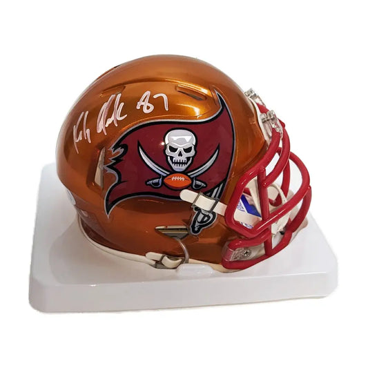 Rob Gronkowski Autographed Tampa Bay Bucs Flash Mini Helmet - PSA - Football Memorabilia