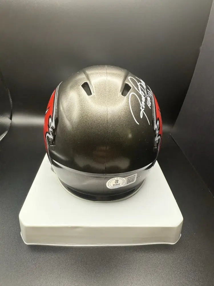 Ronde Barber Signed Buccaneers Mini Helmet “HOF 2023” BAS Witnessed