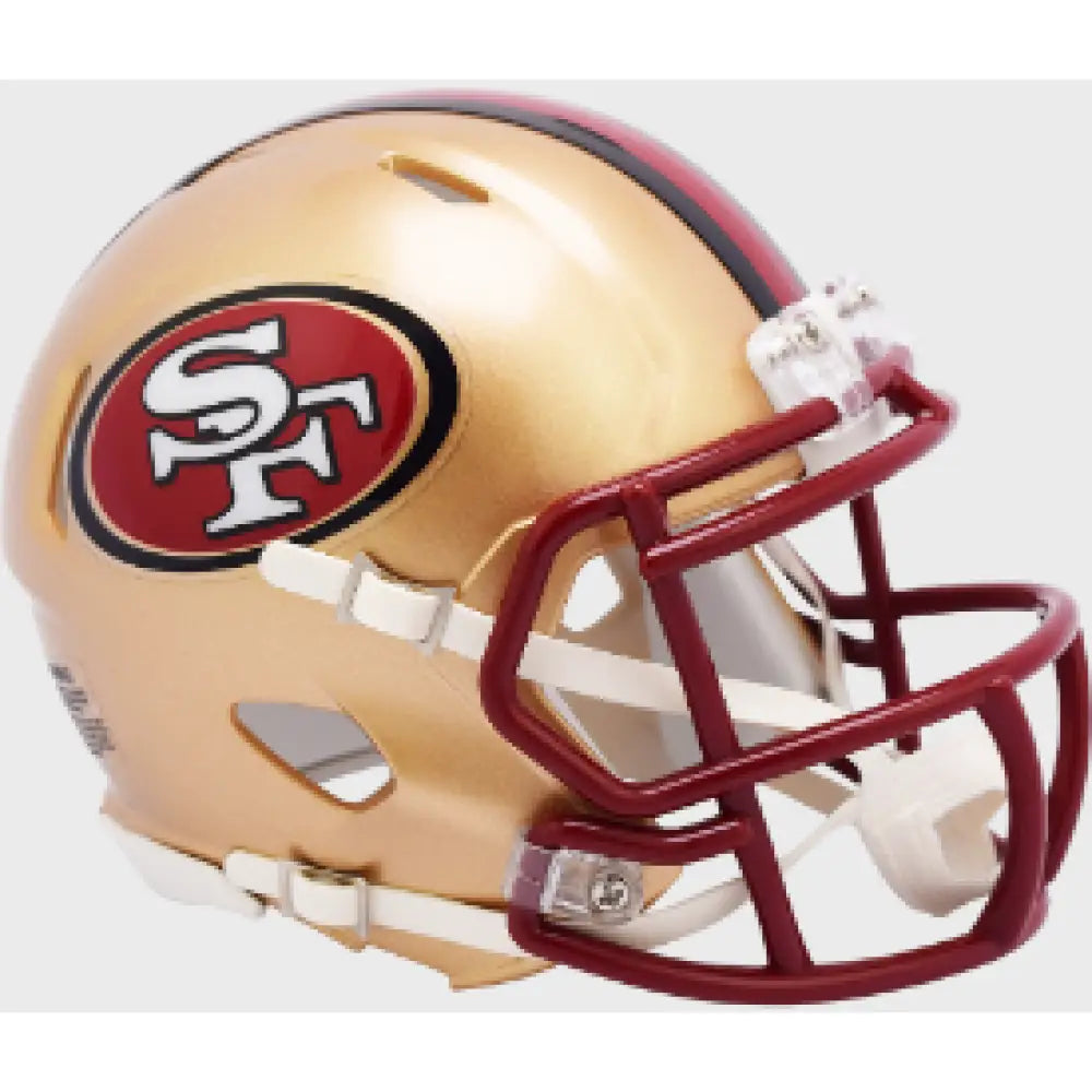 San Francisco 49ers 1996 to 2008 Riddell Mini Speed Throwback Helmet- NFL - Helmets