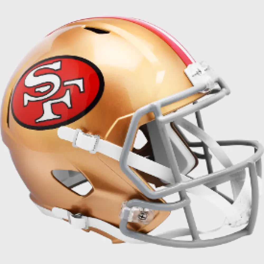 San Francisco 49ers Full Size 1964 to 1995 Speed Replica Throwback Football Helmet- NFL - Helmets