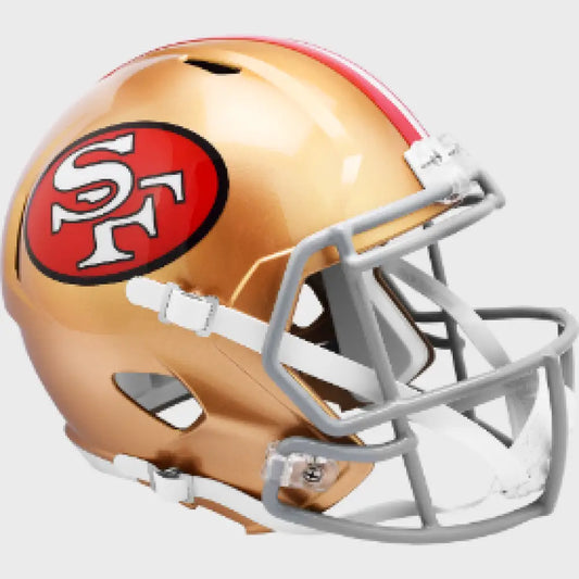 San Francisco 49ers Full Size 1964 to 1995 Speed Replica Throwback Football Helmet- NFL - Helmets