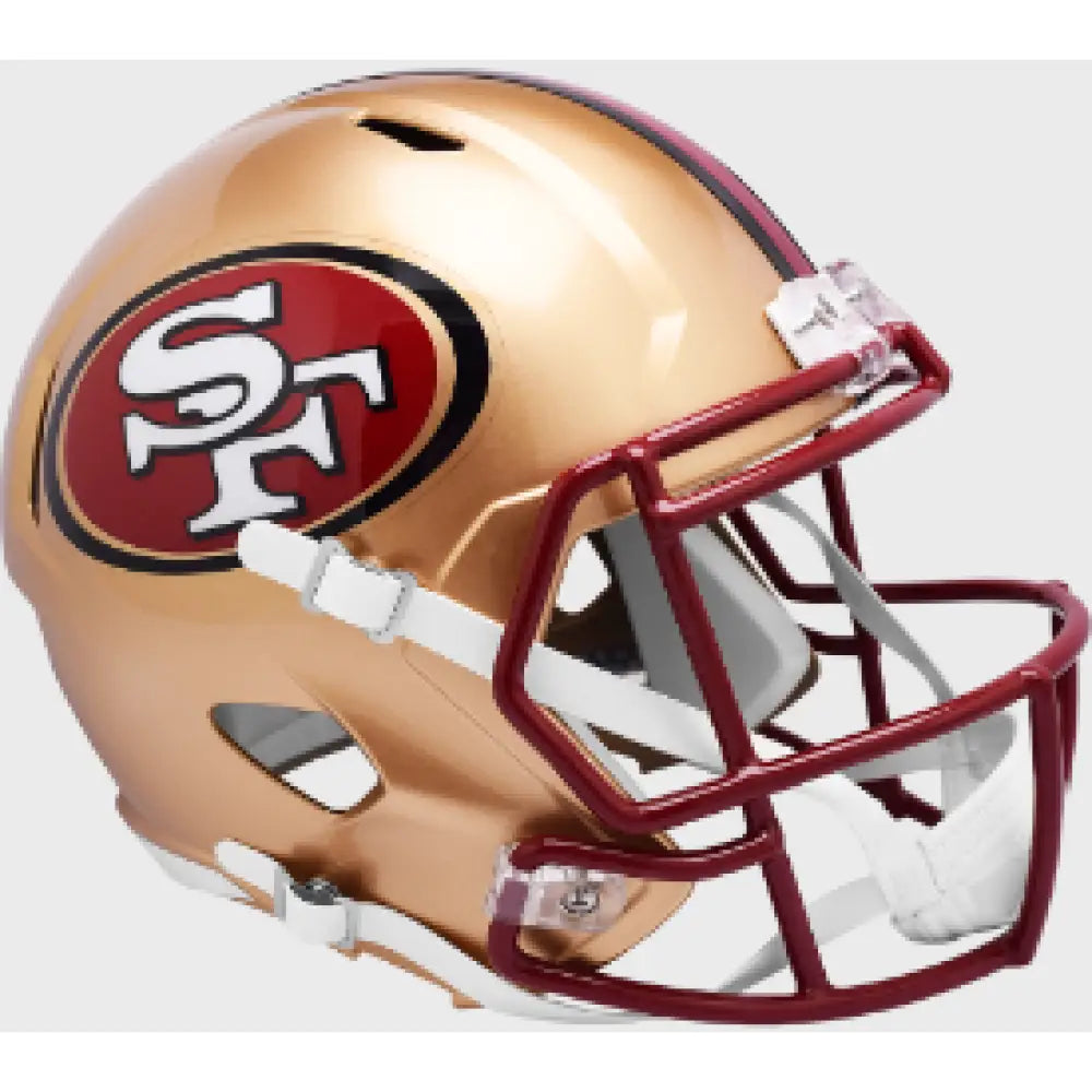 San Francisco 49ers Full Size 1996 to 2008 Speed Replica Throwback Helmet - NFL - Helmets