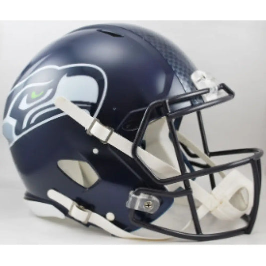 Seattle Seahawks Full Size Authentic Speed Football Helmet Matte Navy - NFL - Helmets